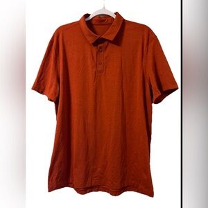 Lululemon Evolution Polo Men’s XL Golf Office Athleisure Cayenne Red Preppy Slim